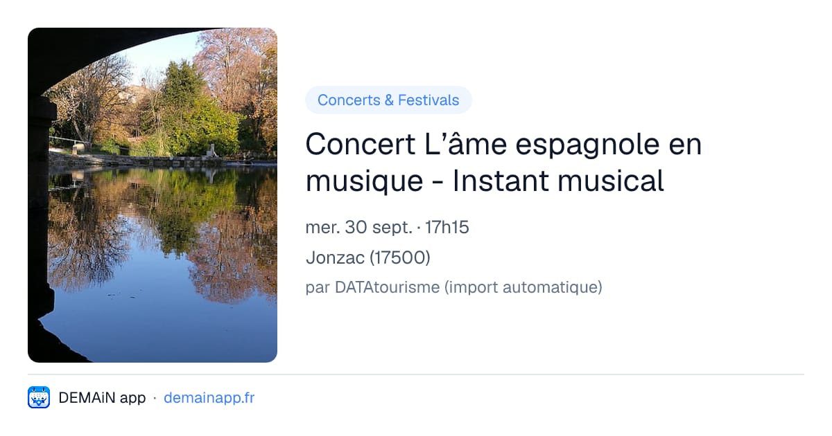 Concert L’âme espagnole en musique - Instant musical — Jonzac
