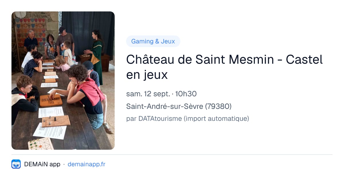 Château de Saint Mesmin - Castel en jeux — Saint-André-sur-Sèvre
