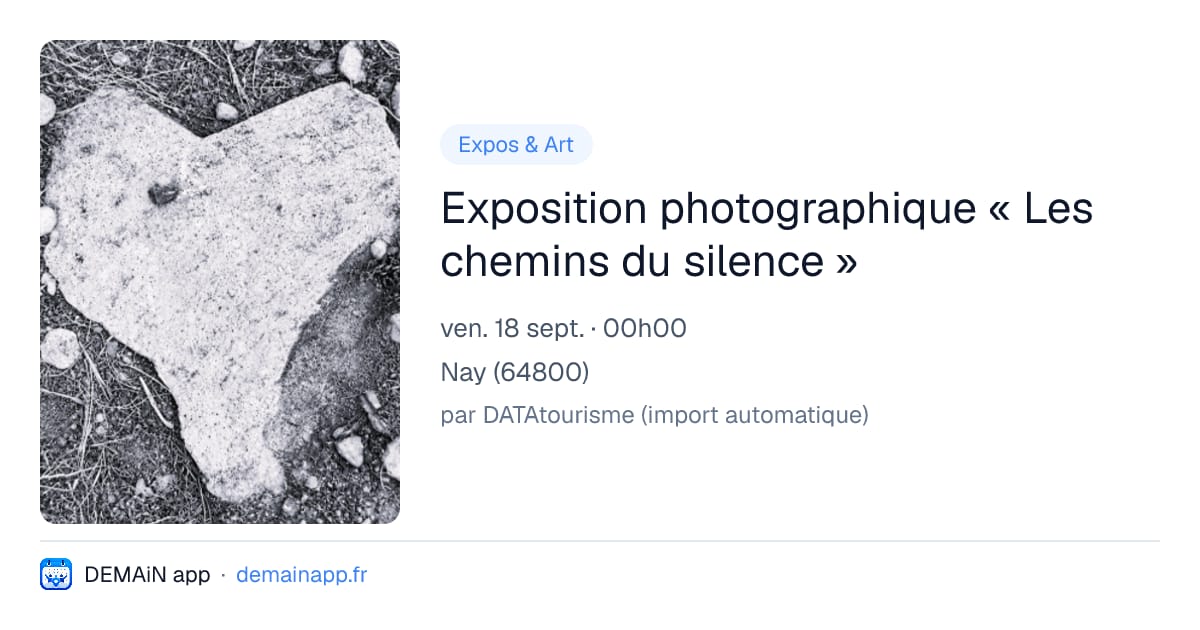 Exposition photographique « Les chemins du silence » — Nay