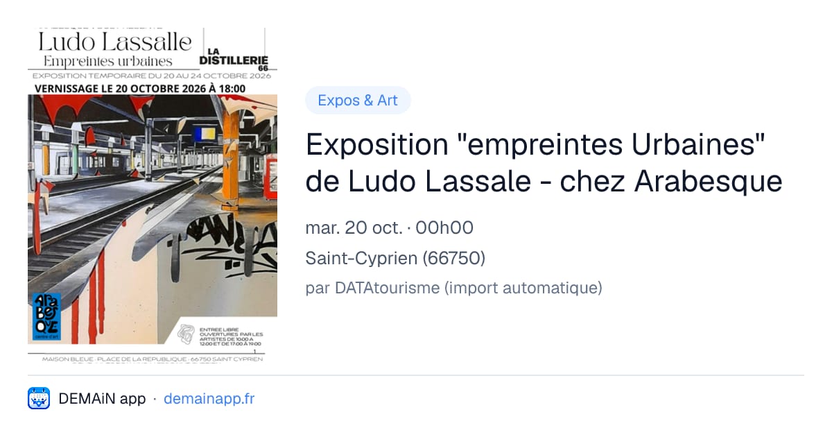 Exposition "empreintes Urbaines" de Ludo Lassale - chez Arabesque — Saint-Cyprien