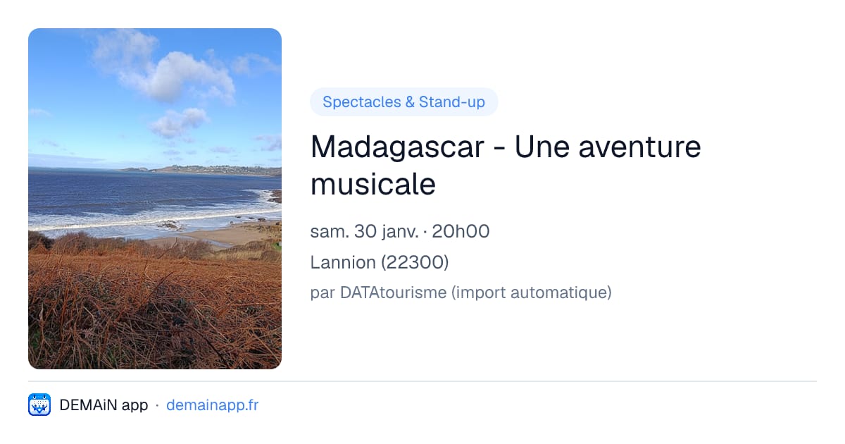 Madagascar - Une aventure musicale — Lannion