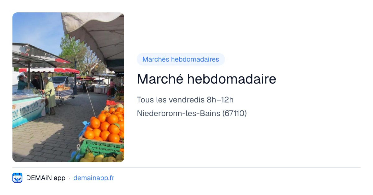 Marché hebdomadaire — Niederbronn-les-Bains