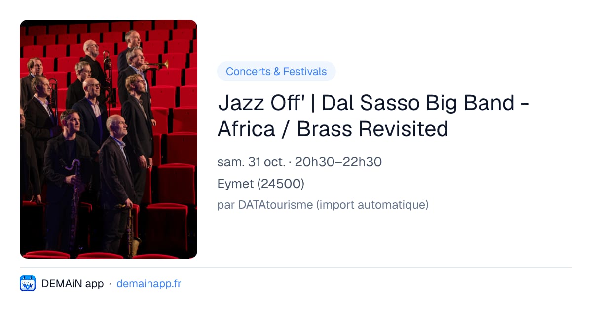 Jazz Off' | Dal Sasso Big Band - Africa / Brass Revisited — Eymet