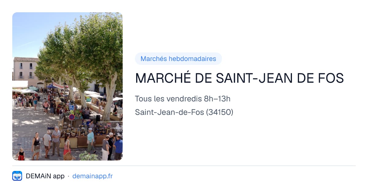MARCHÉ DE SAINT-JEAN DE FOS — Saint-Jean-de-Fos