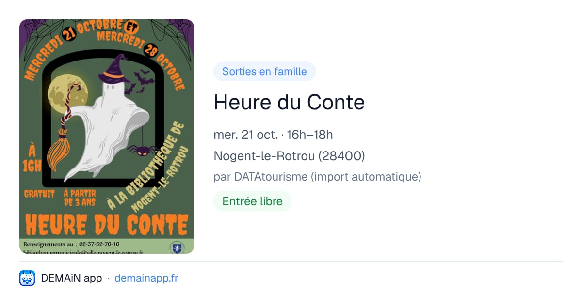 Heure du Conte — Nogent-le-Rotrou