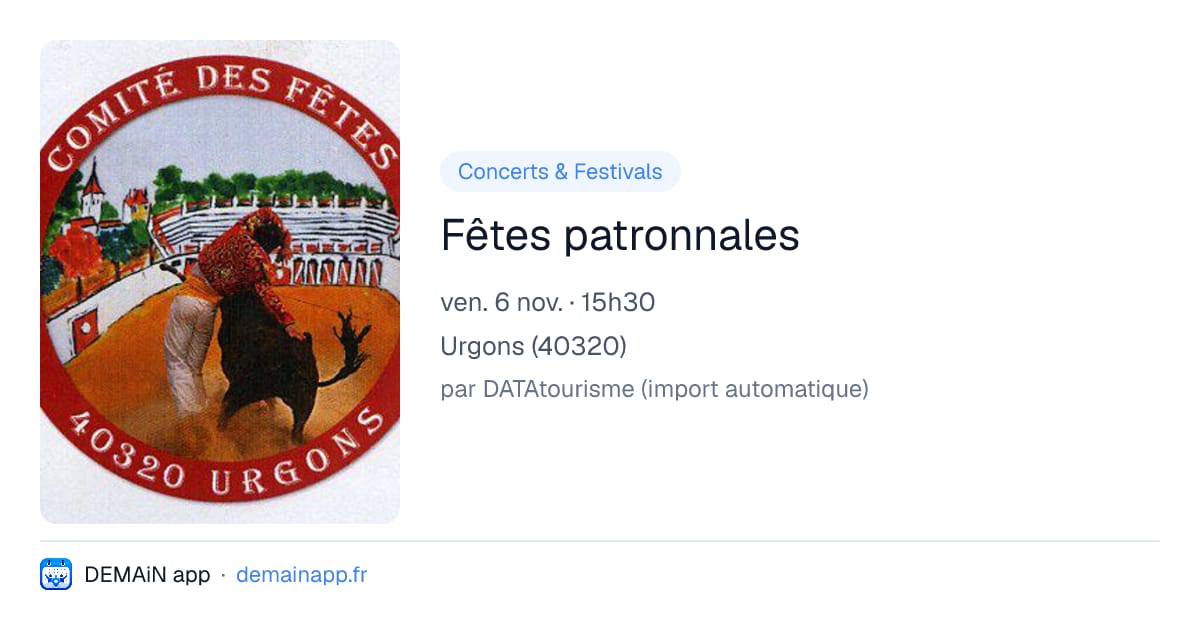 Fêtes patronnales — Urgons