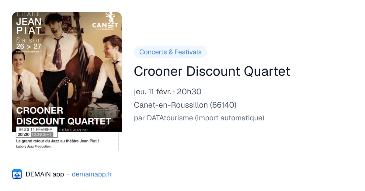 Crooner Discount Quartet — Canet-en-Roussillon