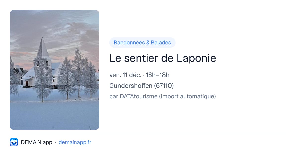 Le sentier de Laponie — Gundershoffen