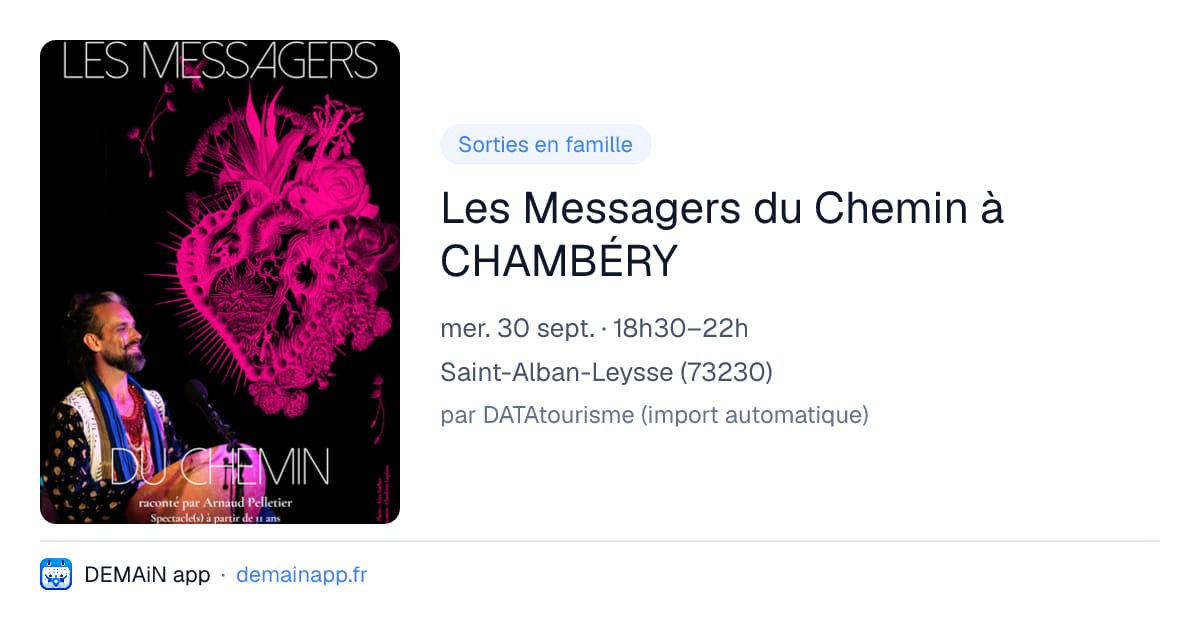 Les Messagers du Chemin à CHAMBÉRY — Saint-Alban-Leysse