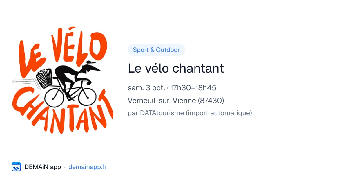 Le vélo chantant — Verneuil-sur-Vienne