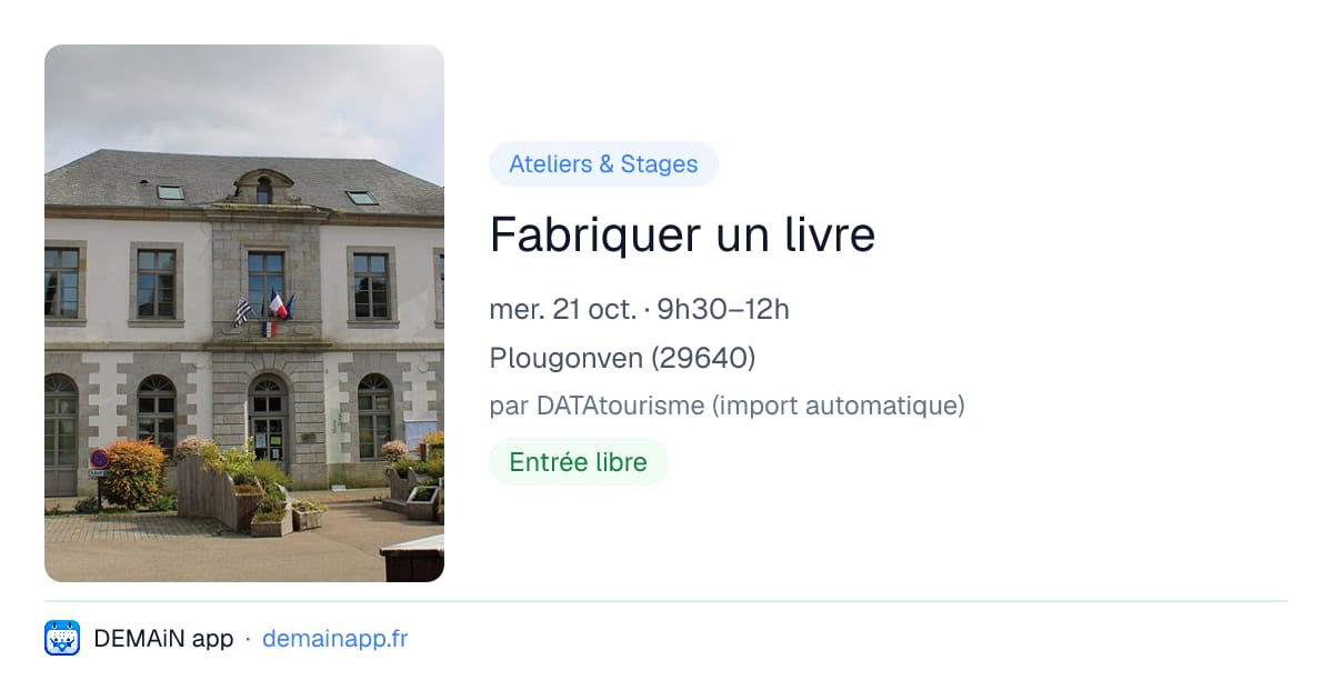 Fabriquer un livre — Plougonven