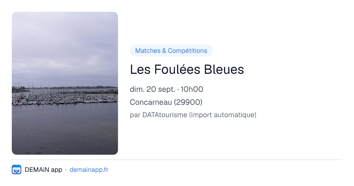 Les Foulées Bleues — Concarneau