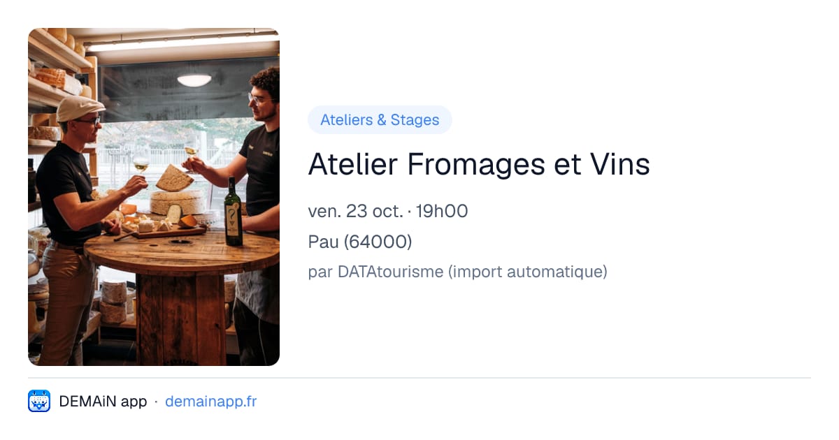 Atelier Fromages et Vins — Pau