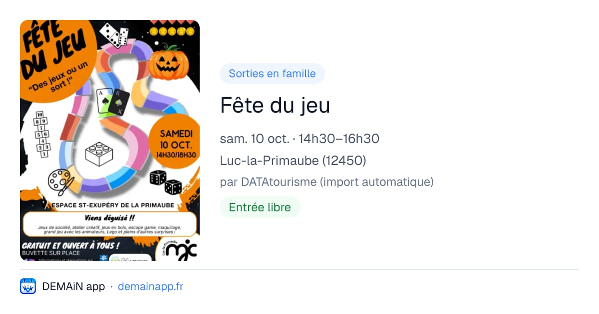 Fête du jeu — Luc-la-Primaube