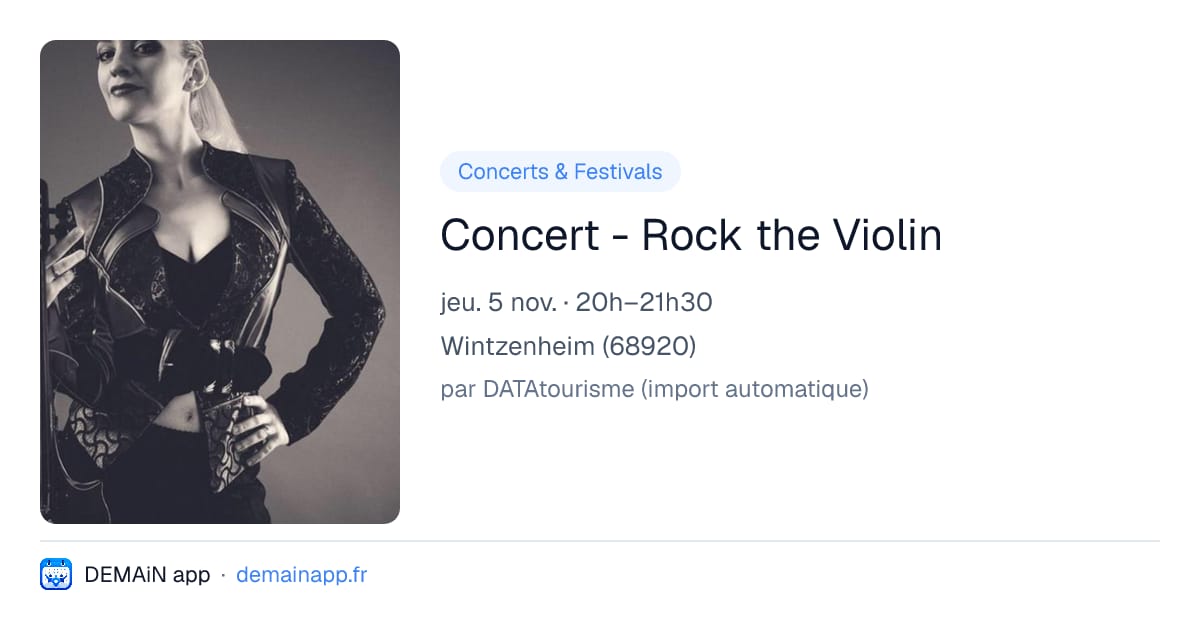 Concert - Rock the Violin — Wintzenheim