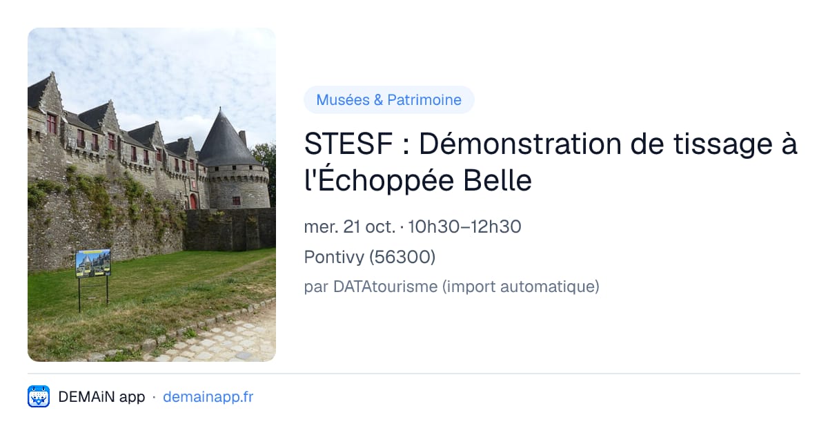 STESF : Démonstration de tissage à l'Échoppée Belle — Pontivy