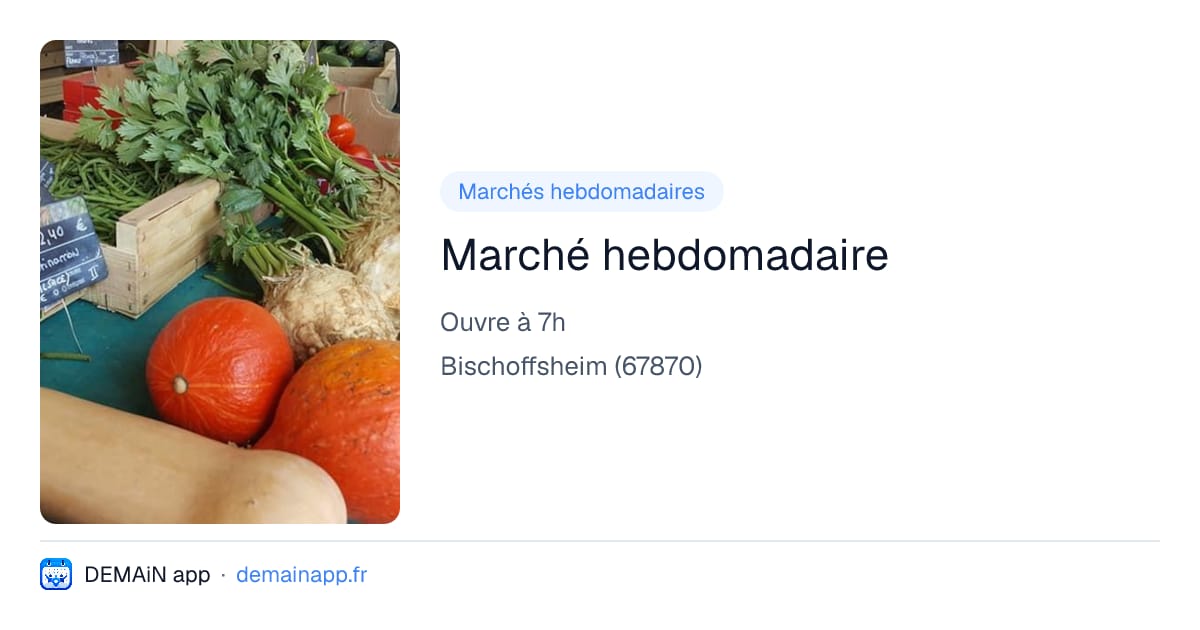 Marché hebdomadaire — Bischoffsheim