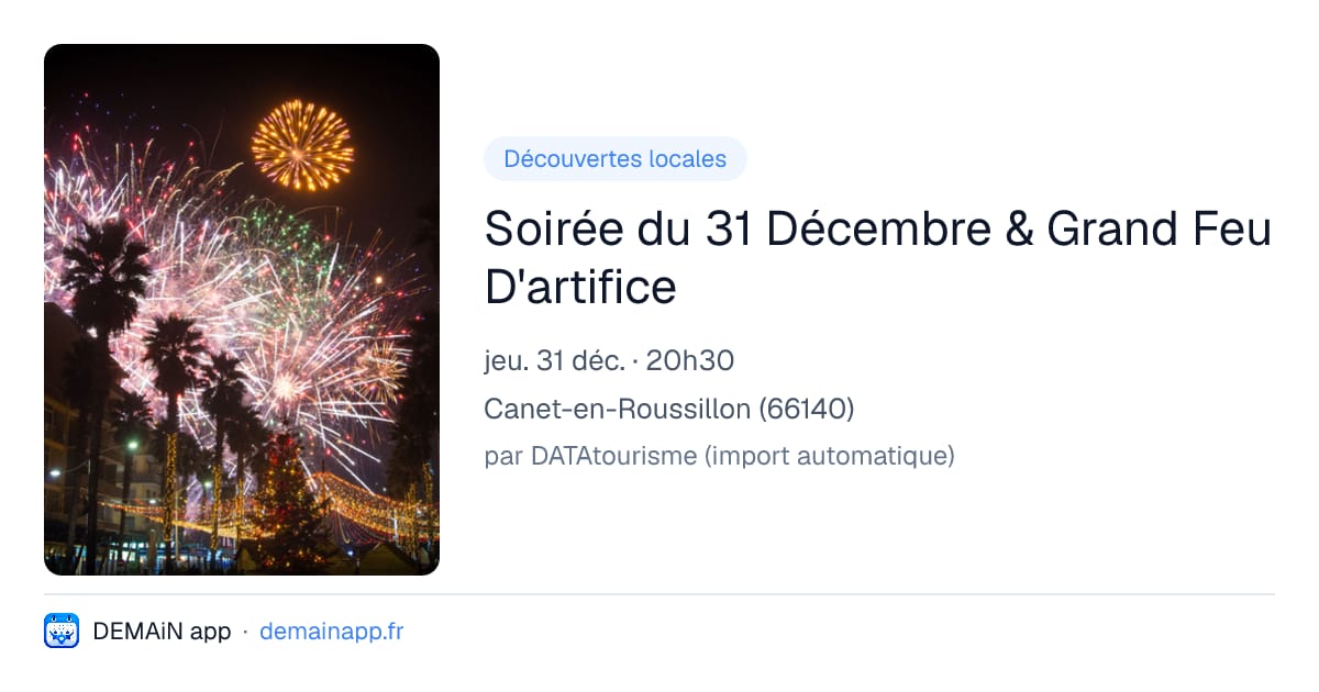 Soirée du 31 Décembre & Grand Feu D'artifice — Canet-en-Roussillon