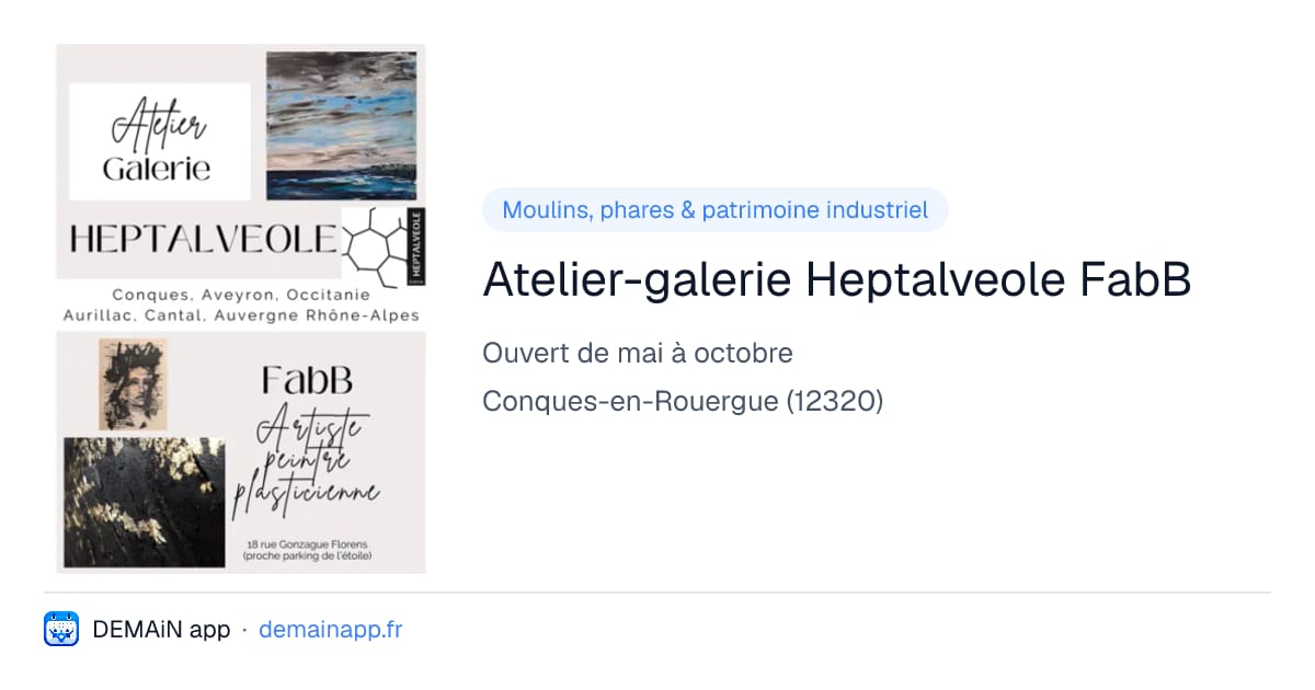 Atelier-galerie Heptalveole FabB — Conques-en-Rouergue