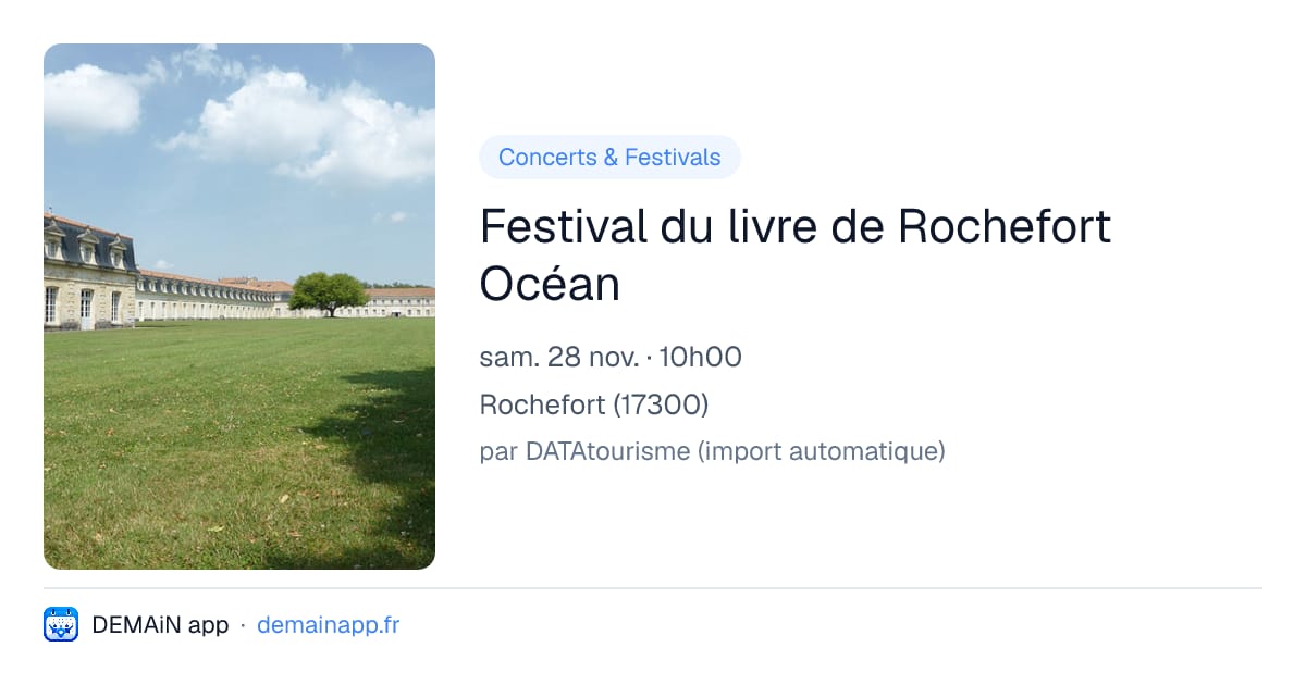 Festival du livre de Rochefort Océan — Rochefort