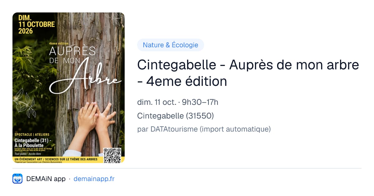 Cintegabelle - Auprès de mon arbre - 4eme édition — Cintegabelle