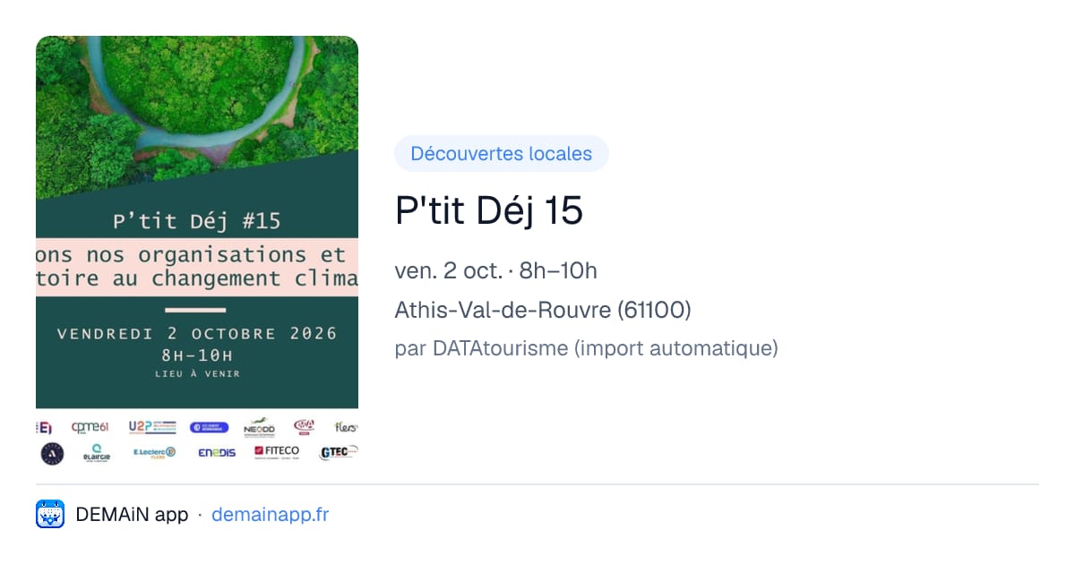 P'tit Déj 15 — Athis-Val-de-Rouvre