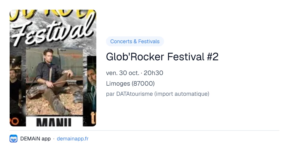 Glob'Rocker Festival #2 — Limoges