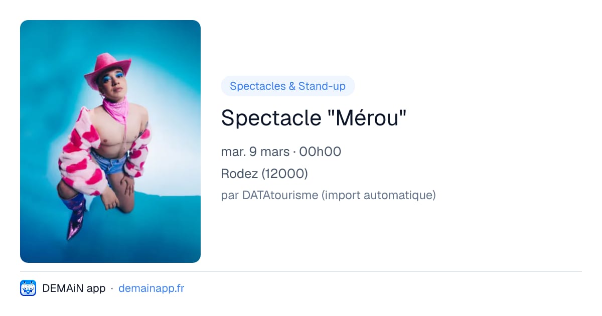 Spectacle "Mérou" — Rodez