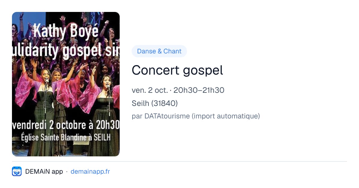 Concert gospel — Seilh