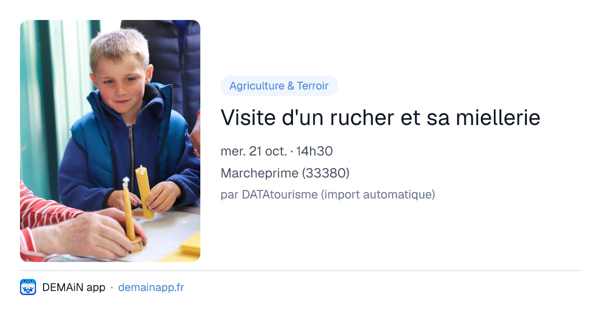 Visite d'un rucher et sa miellerie — Marcheprime