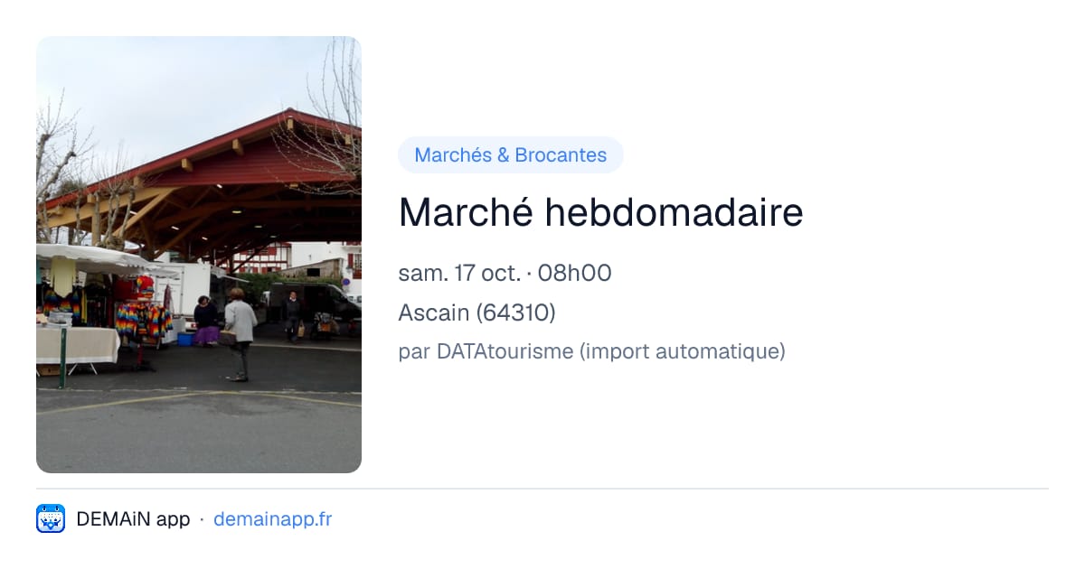 Marché hebdomadaire — Ascain