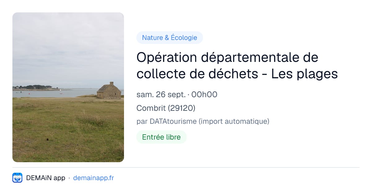 Opération départementale de collecte de déchets - Les plages — Combrit