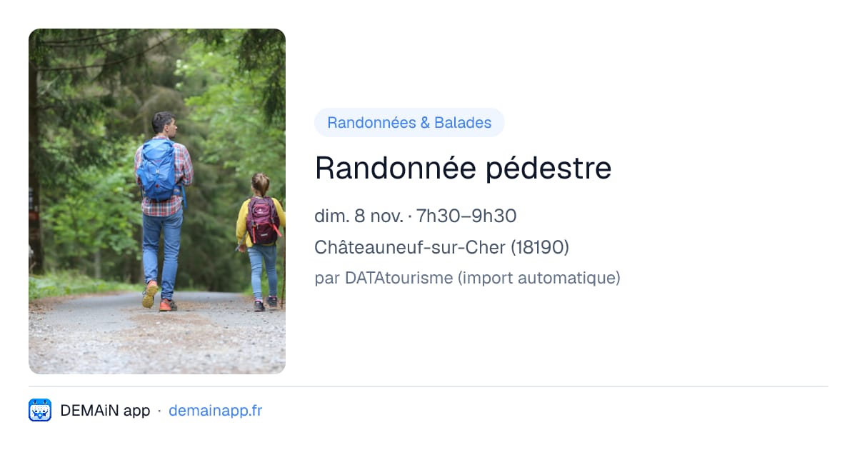 Randonnée pédestre — Châteauneuf-sur-Cher