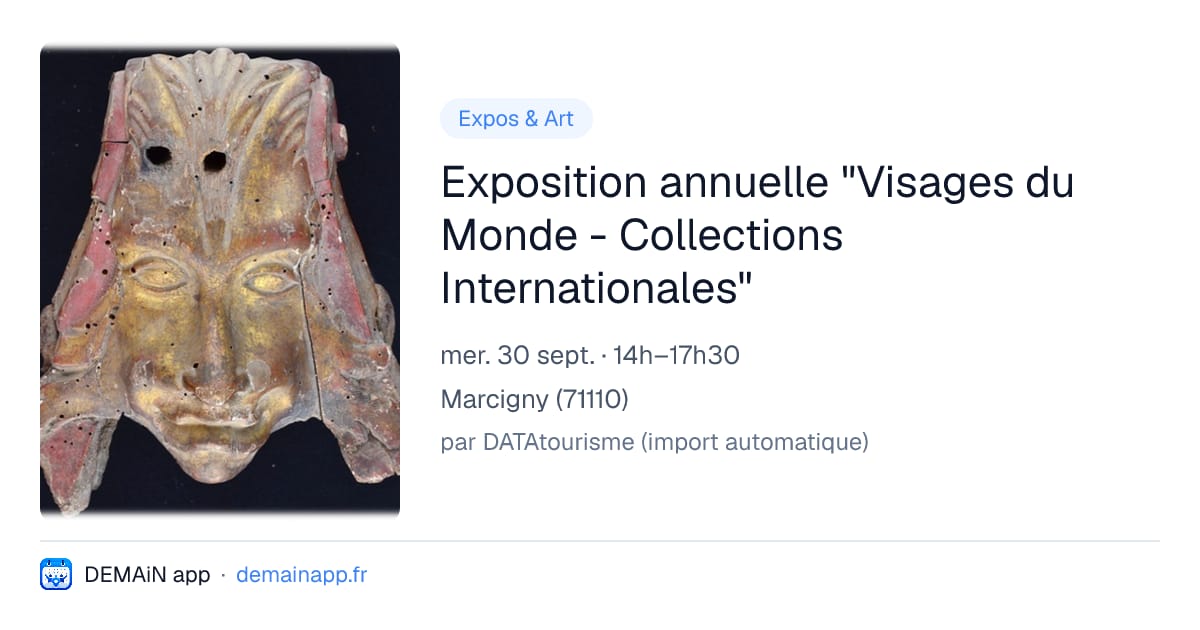 Exposition annuelle "Visages du Monde - Collections Internationales" — Marcigny