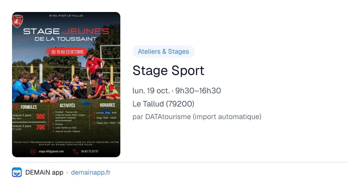 Stage Sport — Le Tallud