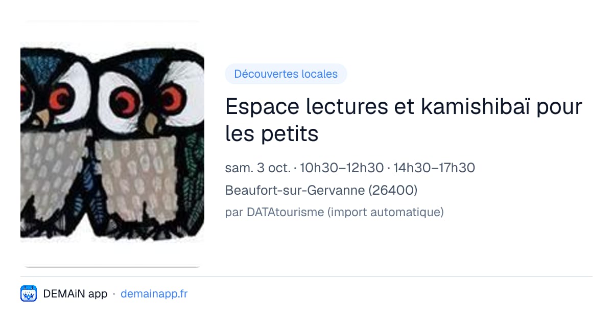 Espace lectures et kamishibaï pour les petits — Beaufort-sur-Gervanne