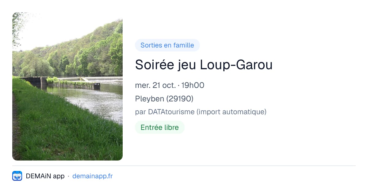 Soirée jeu Loup-Garou — Pleyben