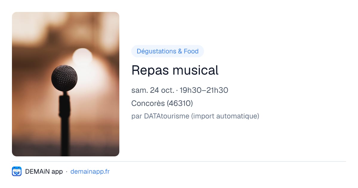 Repas musical — Concorès