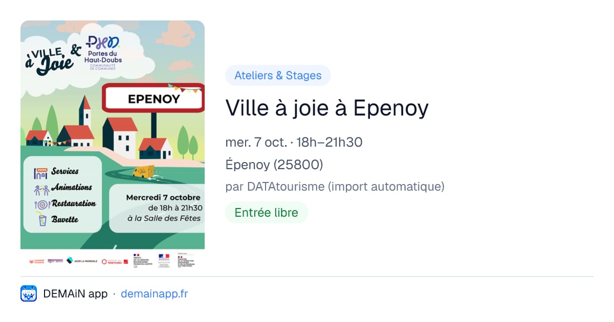 Ville à joie à Epenoy — Épenoy