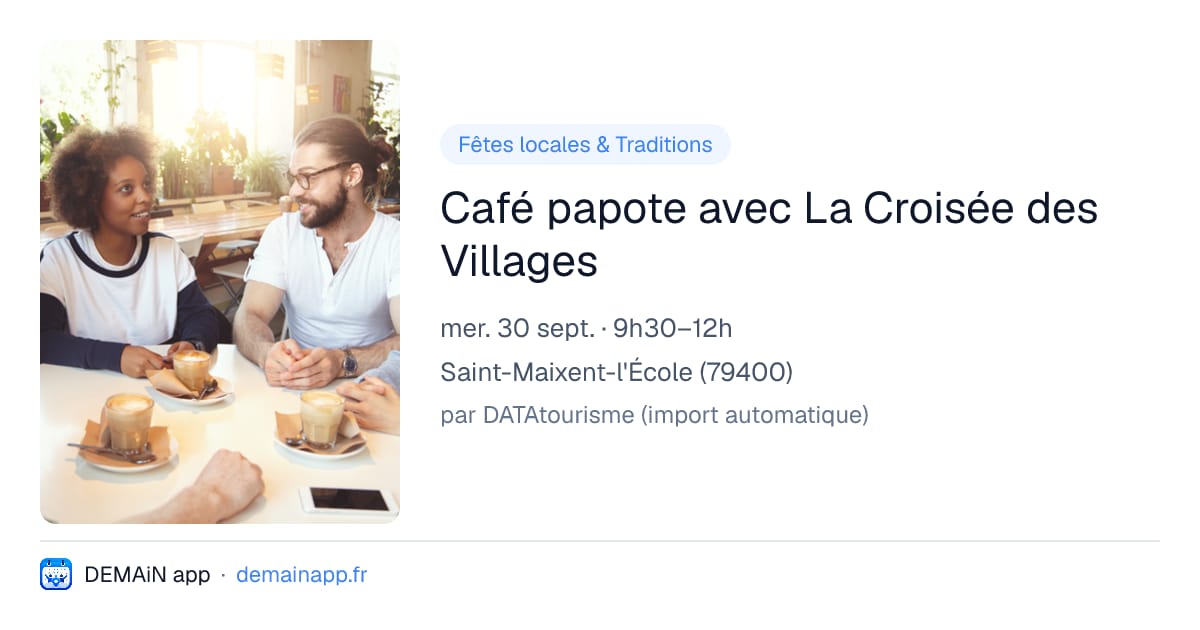 Café papote avec La Croisée des Villages — Saint-Maixent-l'École