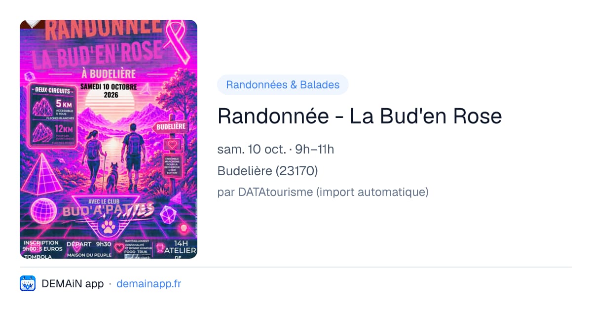 Randonnée - La Bud'en Rose — Budelière