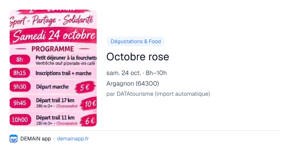 Octobre rose — Argagnon