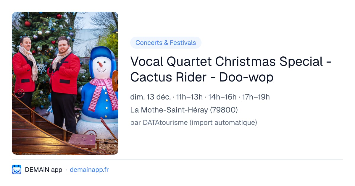 Vocal Quartet Christmas Special - Cactus Rider - Doo-wop — La Mothe-Saint-Héray