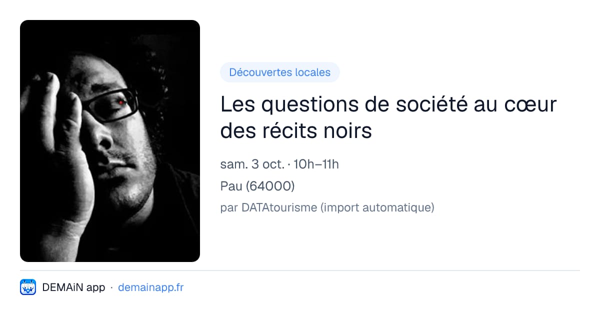 Les questions de société au cœur des récits noirs — Pau