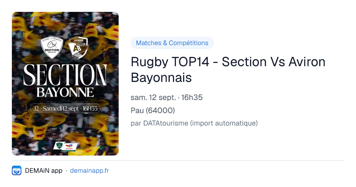 Rugby TOP14 - Section Vs Aviron Bayonnais — Pau