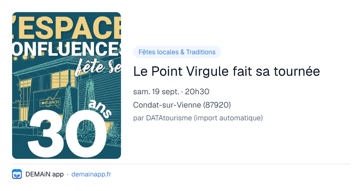 Le Point Virgule fait sa tournée — Condat-sur-Vienne