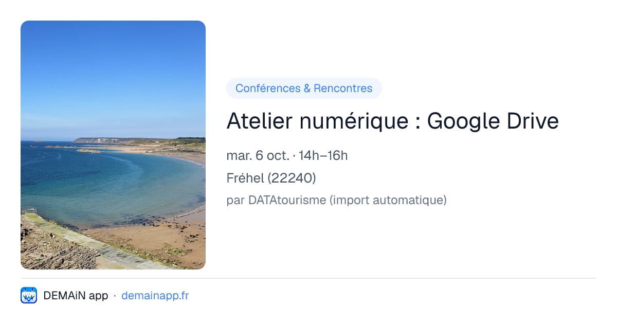 Atelier numérique : Google Drive — Fréhel