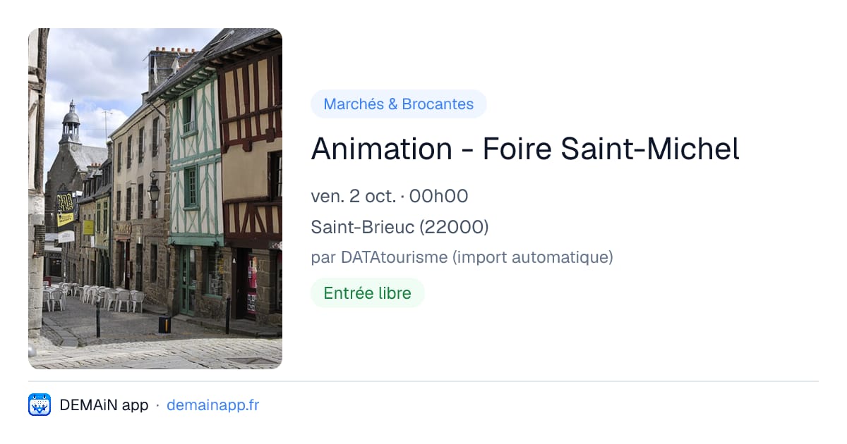 Animation - Foire Saint-Michel — Saint-Brieuc