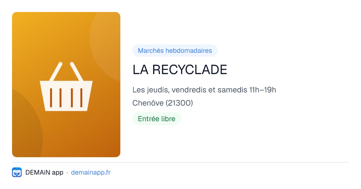 LA RECYCLADE — Chenôve