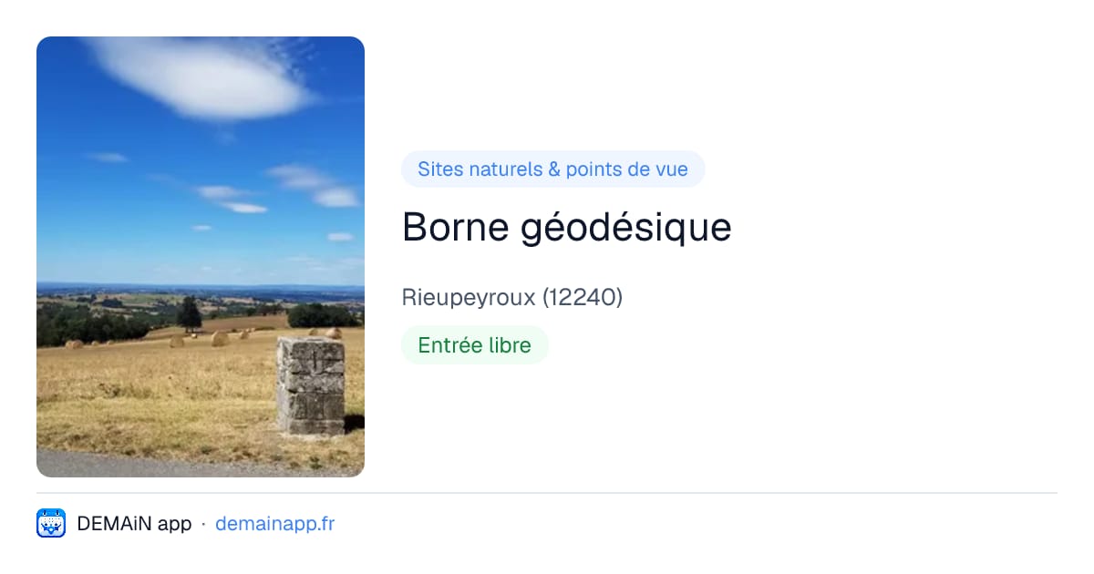 Borne géodésique — Rieupeyroux
